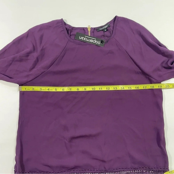 New Papermoon Stitch Fix Crochet Trim Top Purple - Picture 7 of 7